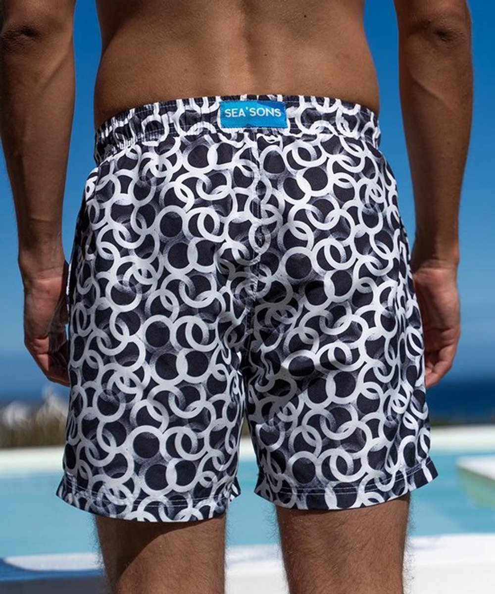 Sea'sons Pattern Swimshort Darkgrey