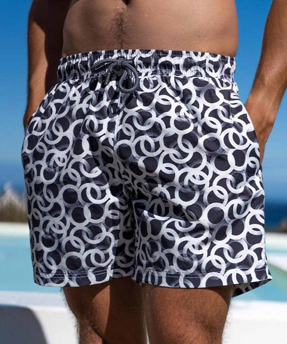 Sea'sons Pattern Swimshort Darkgrey