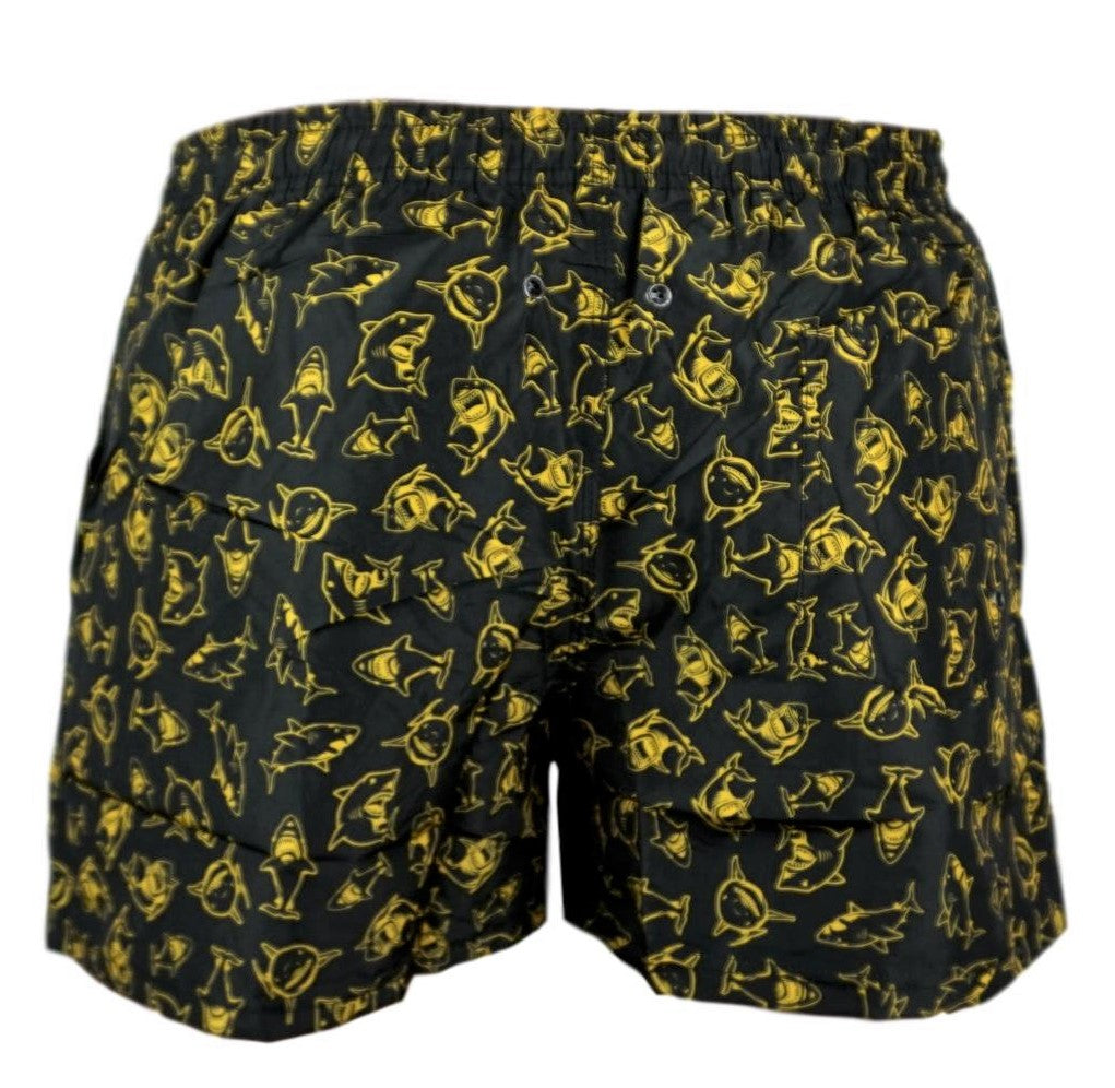 Zwemshort Sharks Black-Yellow