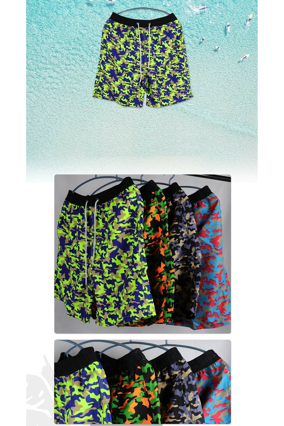 Zwemshort Camo Military Orange