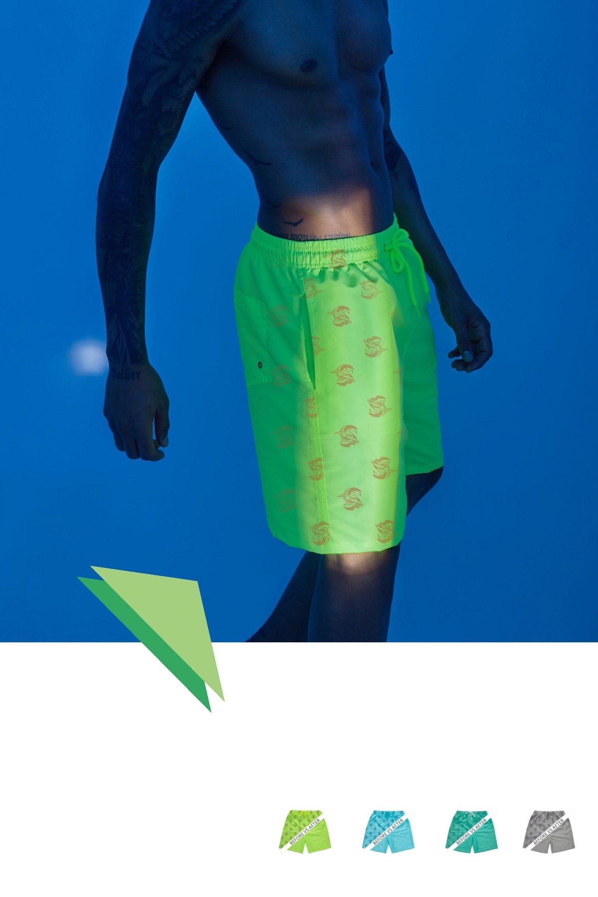 High-quality image of zwemshort sunny neon