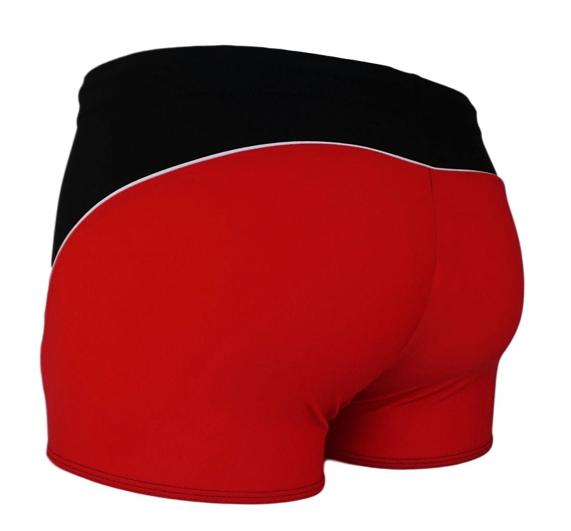 High-quality image of zwemboxer colourback red