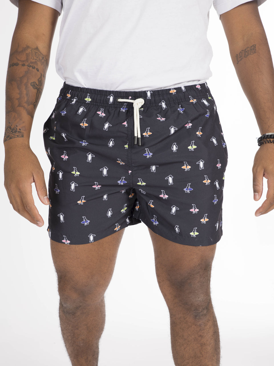 Zwemshort Pinguïn zwart