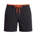 Seersucker Zwemshort Lavos - Zwart / Oranje