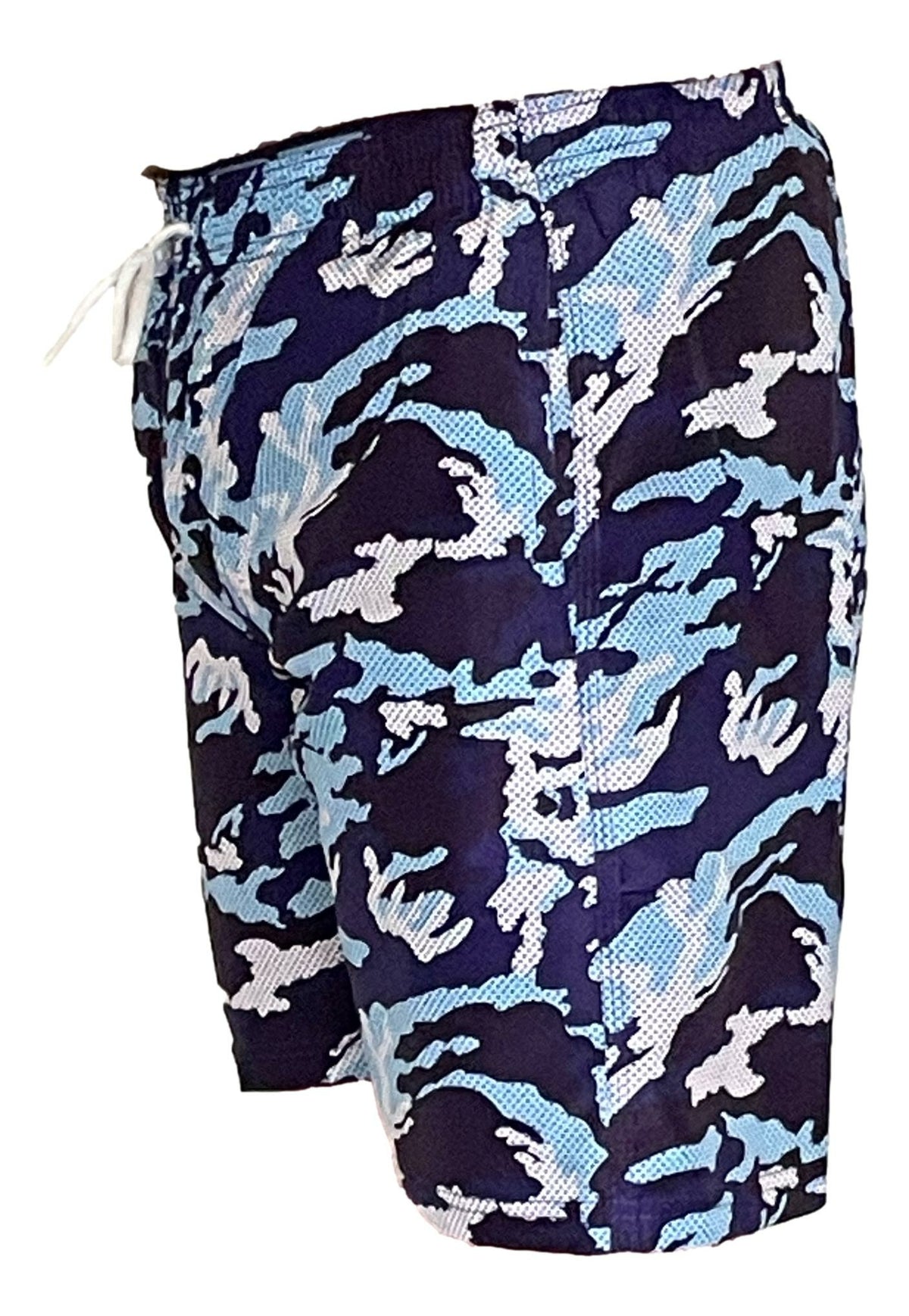 Zwemshort Camouflage Toscane blauw
