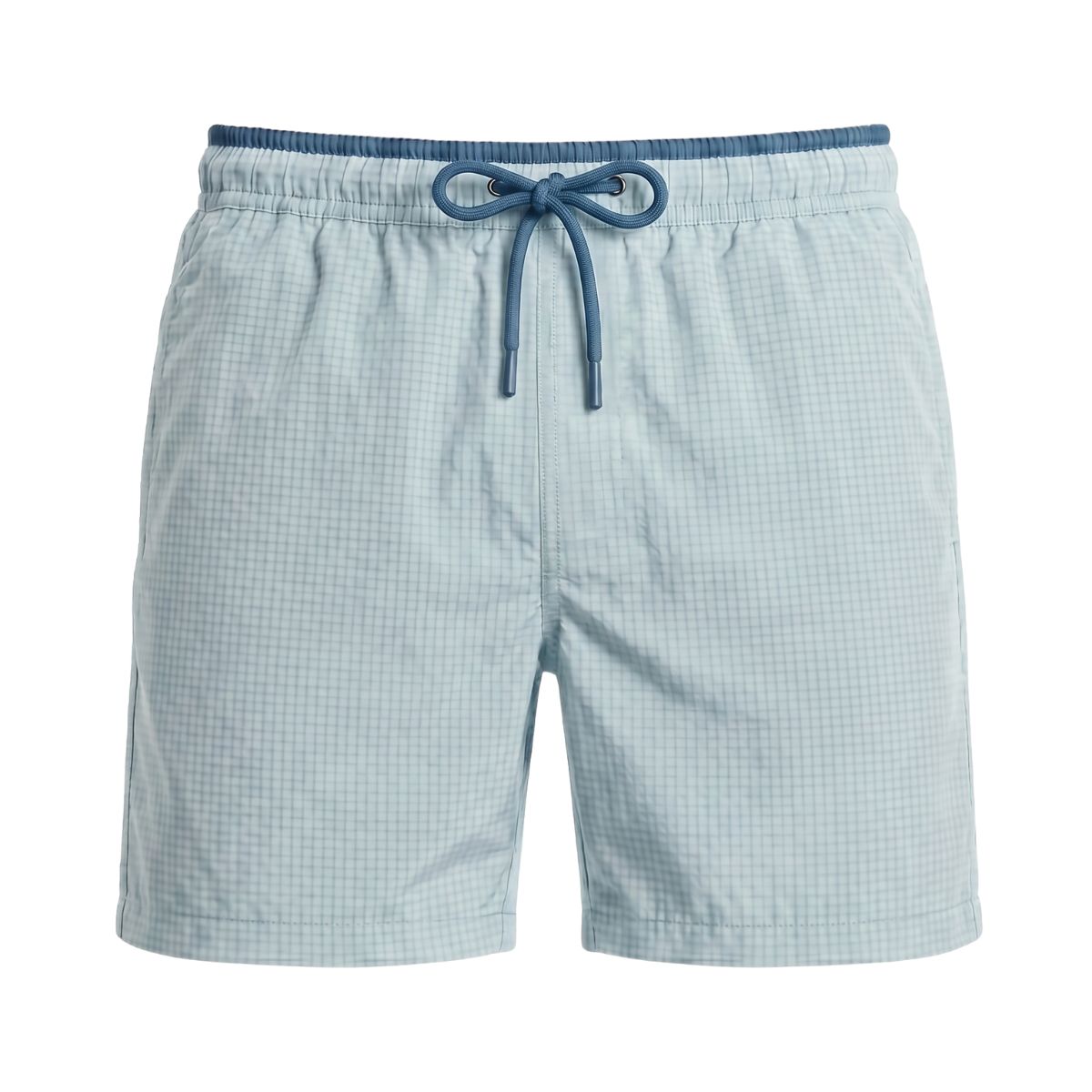 Seersucker Zwemshort Lavos - Lichtblauw / Blauw