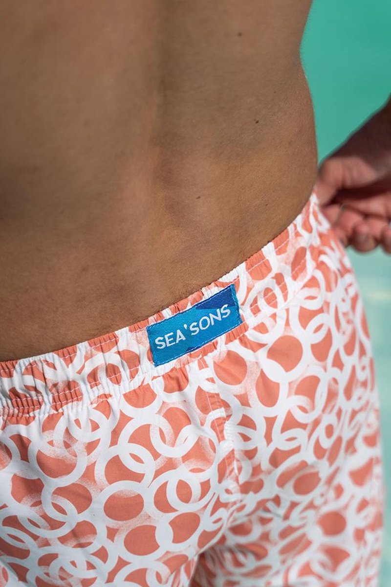 Sea'sons Pattern Swimshort Koraal