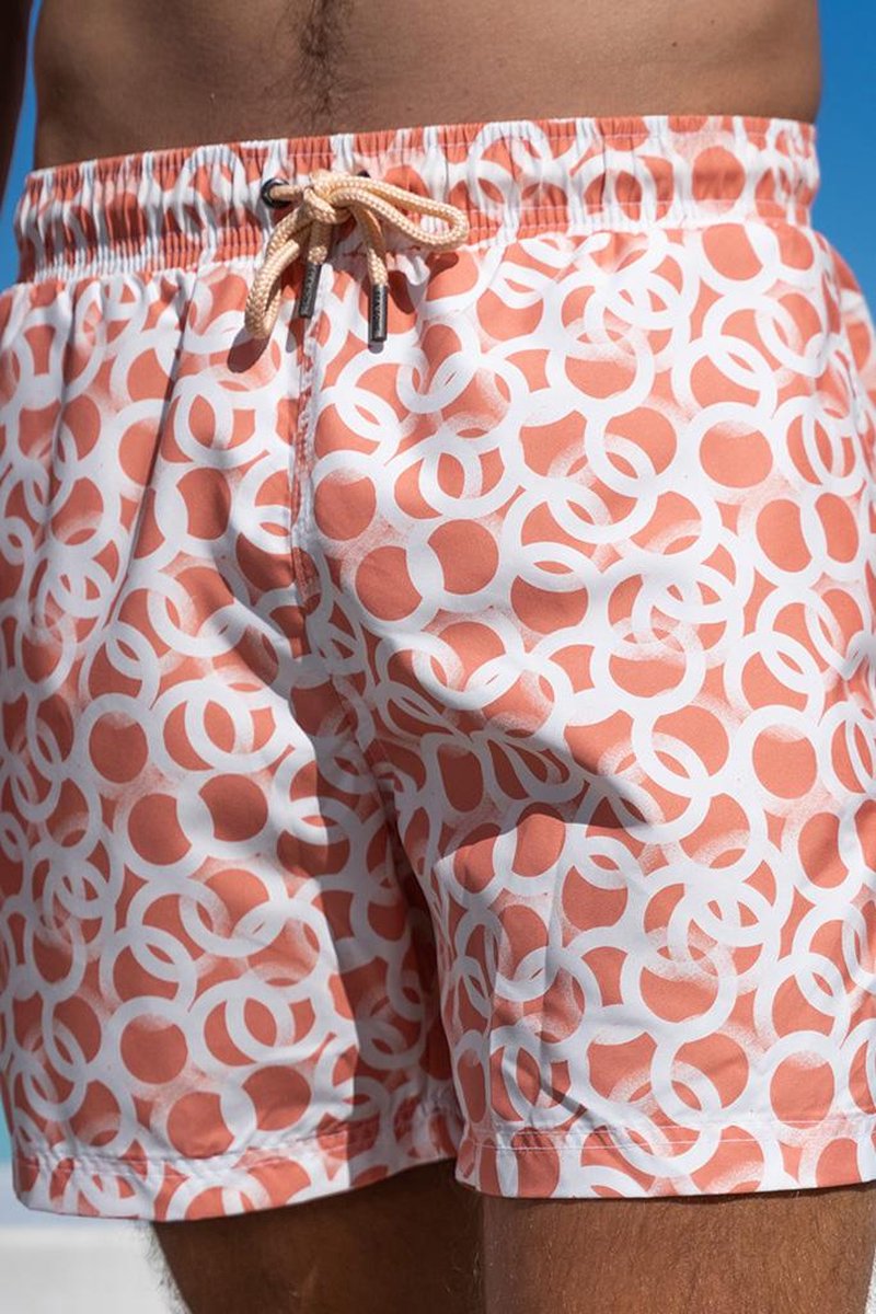 Sea'sons Pattern Swimshort Koraal