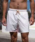 Sea'sons Striped Swimshort Coral White