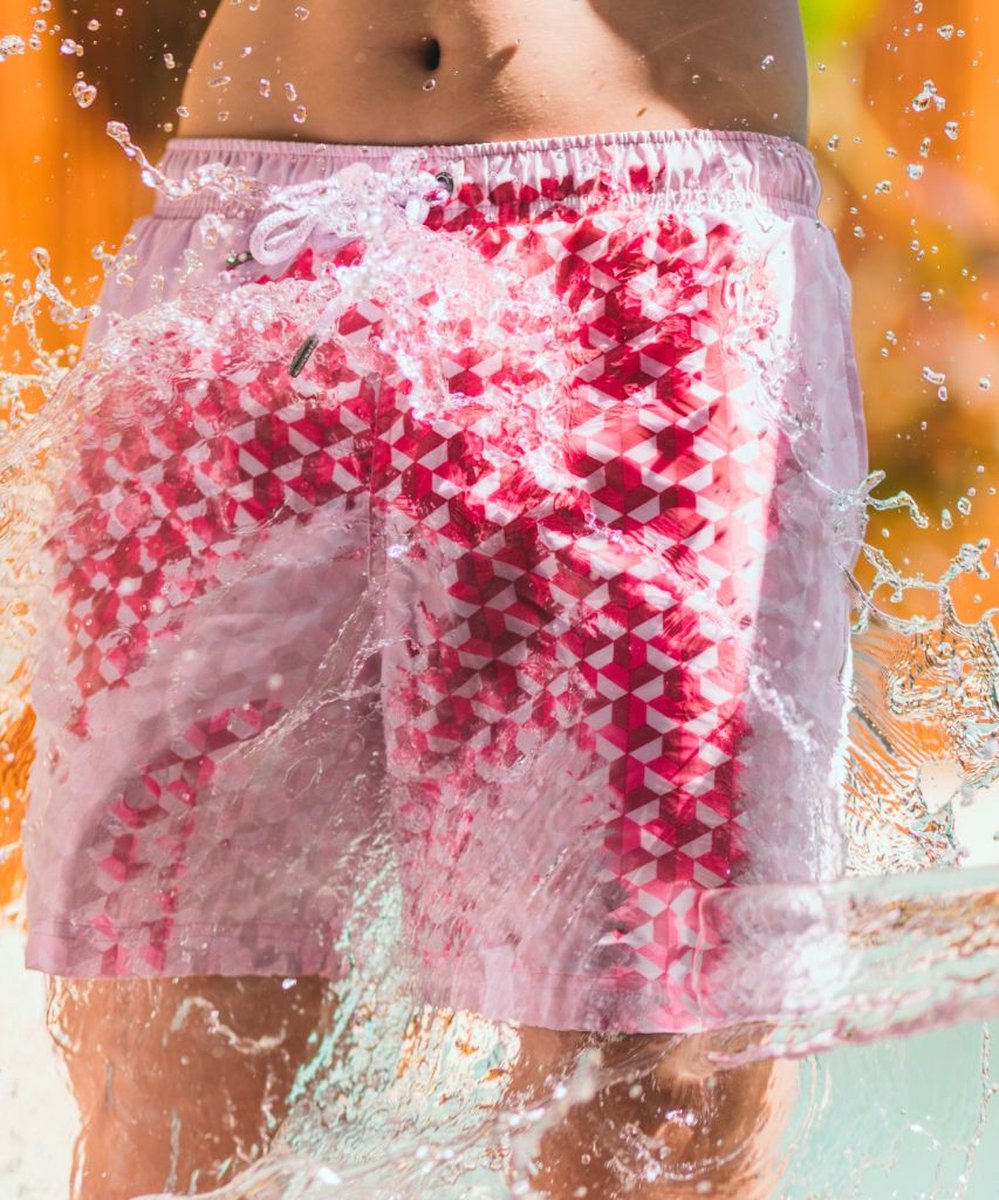 Sea'sons Swimshort Geometric Red