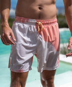 Sea'sons Striped Swimshort Coral White