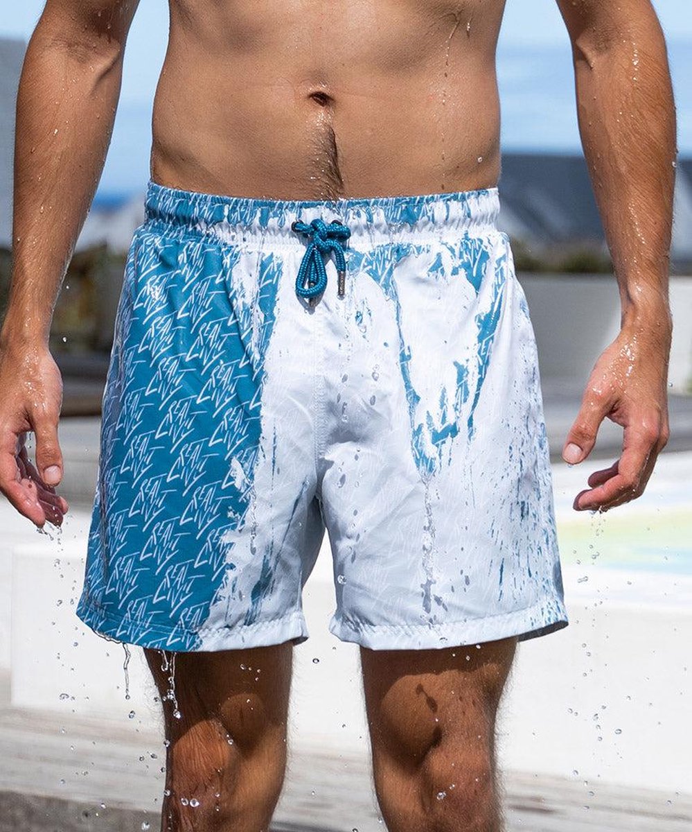 Sea'sons Pattern Swimshort Blue White