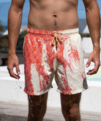 Sea'sons Pattern Swimshort Coral Yellow