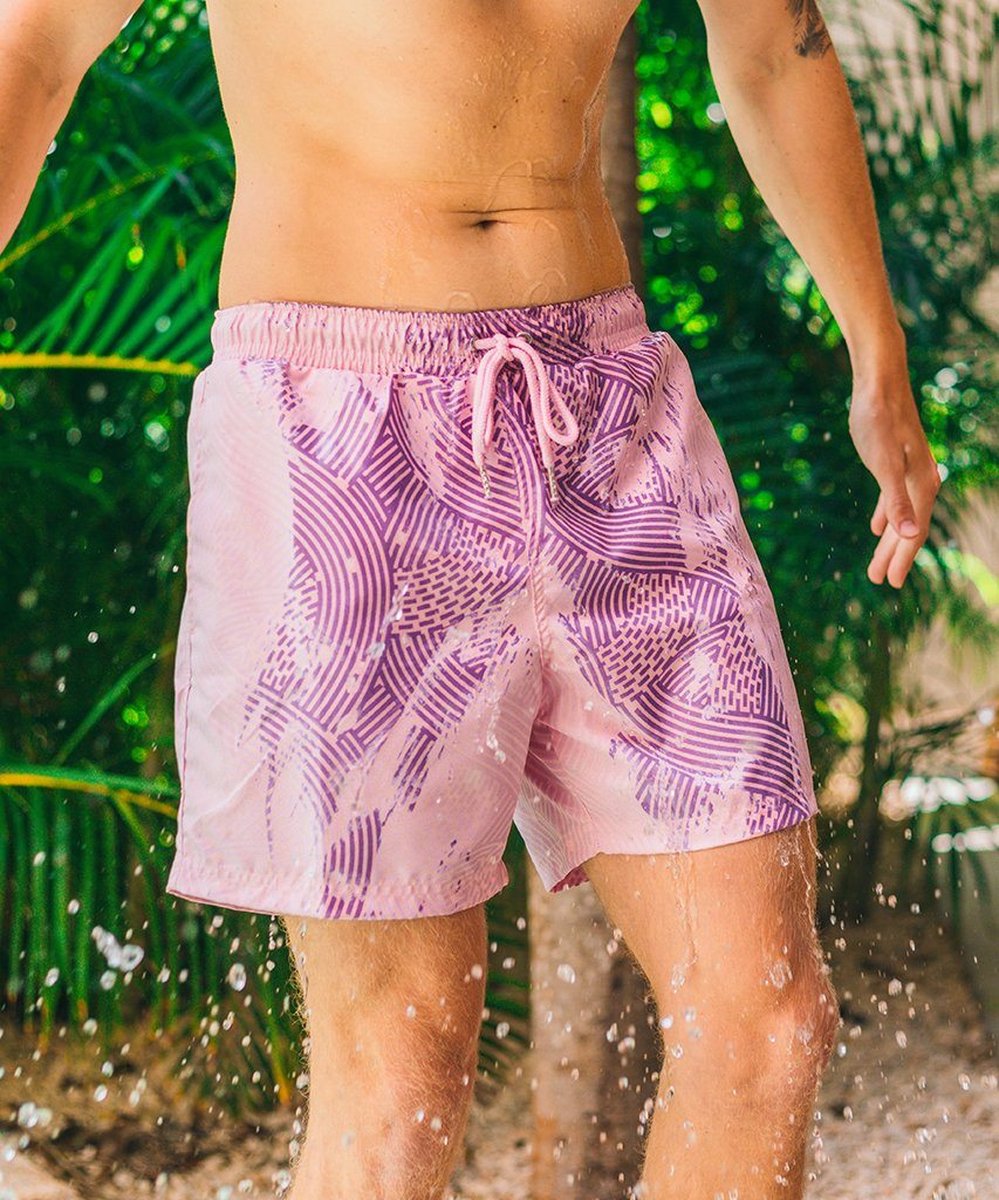 Sea'sons Liquid Lines Swimshort Purple Pink