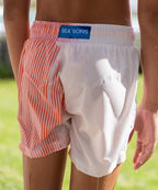 Sea'sons Striped Swimshort Coral White