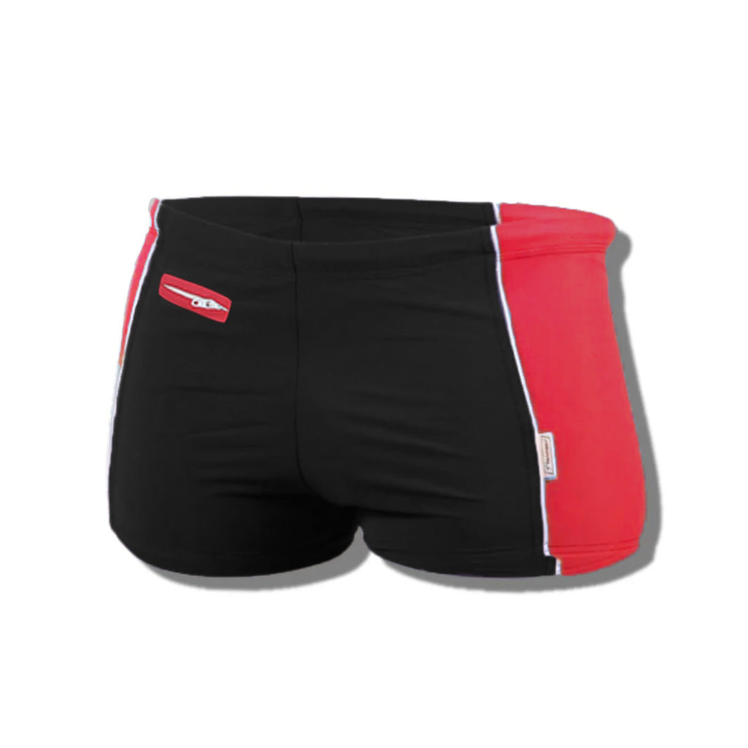 Zwemboxer Tiret Rood met pocket en rits
